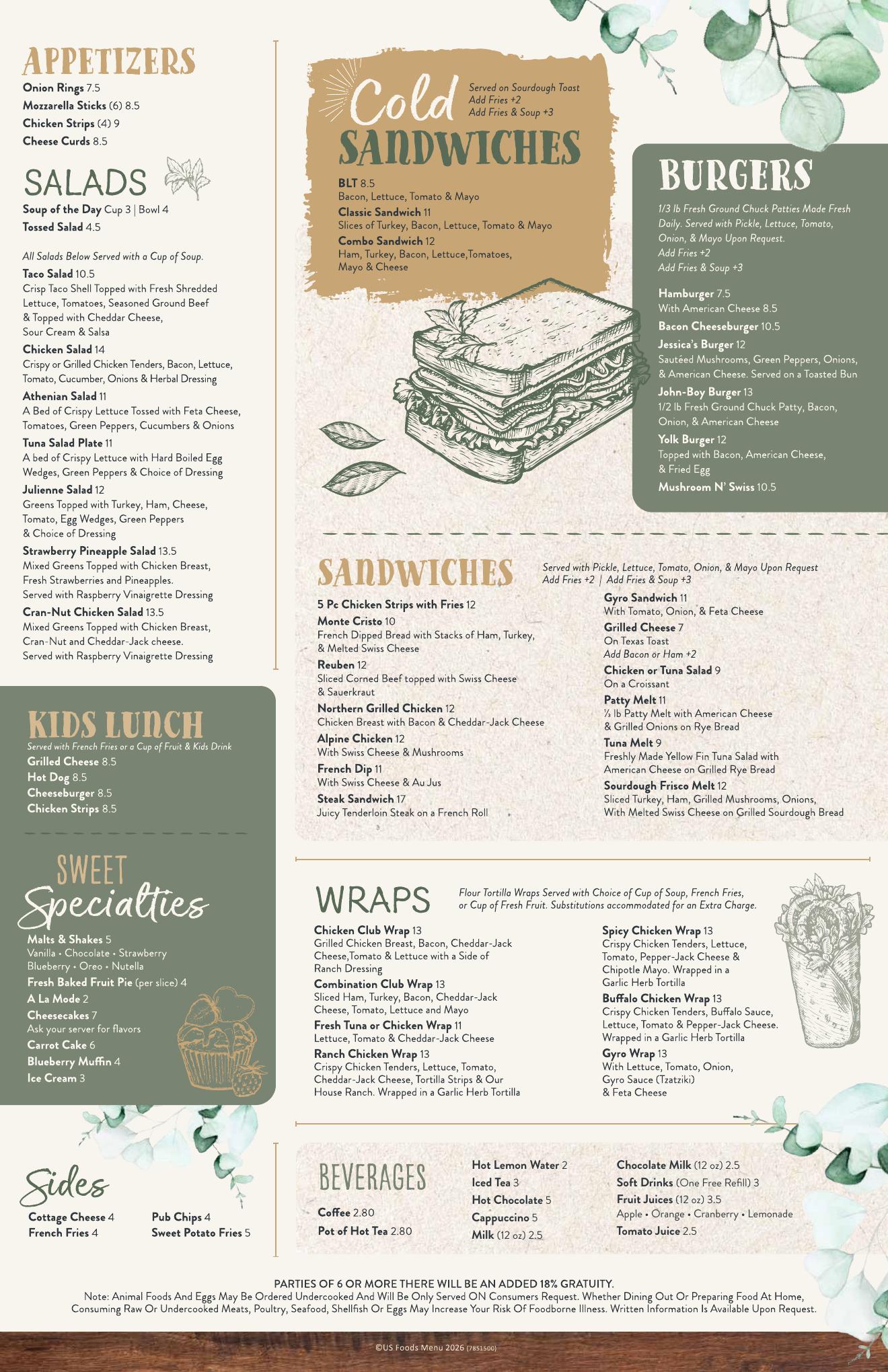 Jessica's lunch menu preview